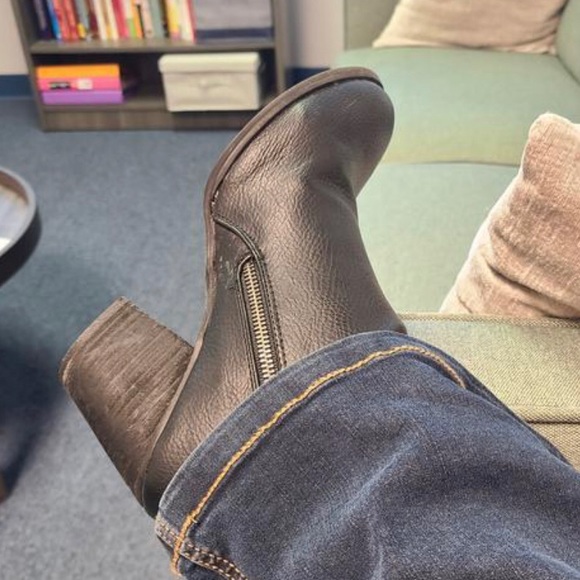 Torrid Black Faux Leather Side Zip Heel Bootie (11 WW) - Picture 5 of 8